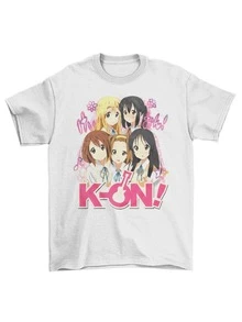 Neutral Cotton T-Shirt K-On Theme Stylish Unisex Casual Short Sleeves Fun Adult Shirt For Everyday Wear Men's T-Shirt - 白色 - 查看 1