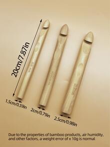 Ganci da uncinetto in bambù di grandi dimensioni - 15mm/20mm/25mm, manico extra largo, per realizzare coperte all'uncinetto e altri grandi progetti di maglia