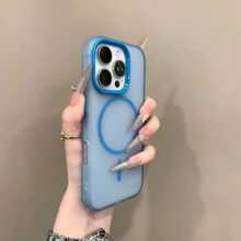 DECOPHONE Blue Luxury Translucent Magnetic Wireless Charging Phone Case, Compatible With Apple 17, 17 Pro, 17 Air, 17 Pro Max, 16, 15, 14, 13, 12, 11 Pro Max, 16 Plus, Offering Clear Protection And Shockproof Bumper Design.