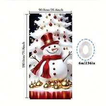 1pc Merry Christmas Entrance Banner Flag, Made Of Polyester Fabric, Suitable For Christmas Decoration, Photo Booth Backdrop, Indoor/Outdoor Door Decor, Wall, Yard, Garden Curtain Decor, Christmas Party, Anniversary