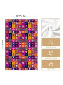 2 piezas/4 piezas/12 piezas Toallas de cocina con esqueleto del Día de los Muertos, Toallas de baño con esqueleto del Día de los Muertos, Toallas para fiesta al aire libre del Día de los Muertos, Decoración del hogar del Día de los Muertos, Decoración de cocina del Día de los Muertos, Estilo moderno, Secado rápido, Material de microfibra súper suave, Rectangular, 15.75IN*23.62IN/40*60CM Patrón de impresión digital, Adecuado para decoración de fiestas al aire libre, Regalos de cocina del Día de los Muertos