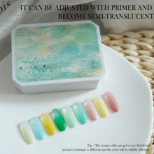 Simwey Christmas Forest-Themed 9-Color Snap Nail Polish, Suitable For Christmas Trees, Reindeer-Colored Nail Art Accents, DIY Nails, Nail Salon Designs, No Wiping Needed, Gentle On Nails, Christmas Gift, A Gift For Women. - 橄欖綠 - 查看 7