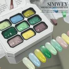 Simwey Christmas Forest-Themed 9-Color Snap Nail Polish, Suitable For Christmas Trees, Reindeer-Colored Nail Art Accents, DIY Nails, Nail Salon Designs, No Wiping Needed, Gentle On Nails, Christmas Gift, A Gift For Women. - 橄欖綠 - 查看 5