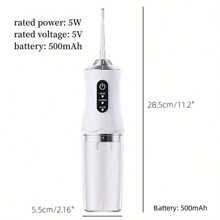 Electric Water Flosser, Cordless Portable Oral Irrigator, With 3 Modes And 4 Nozzles, Suitable For Travel And Home, Perfect For Trips Business Travels, Festivals Gift Options - Multicolor - View 11