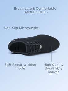 女士黑色舞鞋，5 厘米高跟透气舒适爵士靴，分体防滑橡胶鞋底，Y2K 爵士鞋，系带户外鞋，非常适合芭蕾舞、体操、瑜伽、现代舞、交谊舞、角色扮演表演、广场舞、伦巴、恰恰等