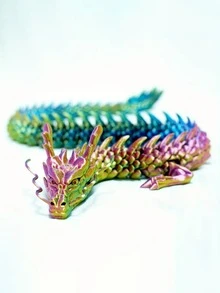 Estatua de pitón impresa en 3D de 30 cm con articulaciones flexibles - Artesanía y decoración, regalo perfecto para el hogar y la oficina [Color de ojos aleatorio]