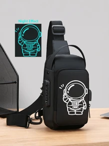 Fashion Men's Backpack - Oxford Texture Messenger Bag With Password Lock - Stylish Motorcycle Crossbody Bag With Phone Pocket, Zipper Closure For Daily Commute, Motorcycle Bag Business Anti-Theft Messenger Bag - Casual Sports Travel Shoulder Bag, Adjustable Strap, Multi-Pocket Waist Bag, Suitable For Outings, Weddings, Perfect Gift For Father, Husband, Boyfriend And Teacher