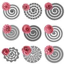 Bộ 9 khuôn cắt kim loại, khuôn cắt hình hoa các loại, dụng cụ thủ công làm thiệp giấy DIY để cắt, dập nổi, dự án trang trí nhà cửa, làm bằng thép cacbon - Bạc - Xem 3