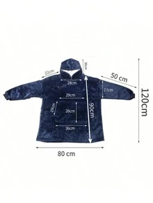 Wearable Blanket With Sleeves - Unisex Hooded Blanket Sweatshirt Gift, Warm & Cozy Oversized Blanket Hoodie, Sherpa With Sleeves And Giant Pocket Thick Flannel Blanket