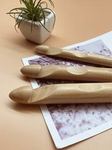 Ganci da uncinetto in bambù di grandi dimensioni - 15mm/20mm/25mm, manico extra largo, per realizzare coperte all'uncinetto e altri grandi progetti di maglia