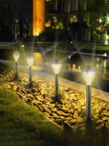 10 luces solares para césped de exterior, resistentes al agua y a las heladas, con batería de 400 mAh, ideales para lámparas de mesa, de jardín y de patio. - 20 piezas - Luz cálida - Ver 1