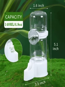 1pc PVC Material Hanging Bird Feeder Dispenser, Parrot Automatic Water And Feed Dispenser Suitable For Bird Cages - Multicolor - View 6