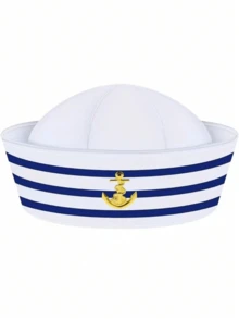 1 Set sortierte Polyester Matrosenmütze, Yachtkapitänsmütze, Partyhut, Kostümzubehör, nautische Accessoires, Hüte für Herren/Damen, Herrenzubehör, Piratenkappe, Sonnenhut, Strandhut, Damenstrandhut, Damensonnenhut, Sommer, Erwachsenenparty, Kreuzfahrtparty, nautisches Thema, Bar, Nachtclub, Karneval, Junggesellenabschied, Feier, Strand