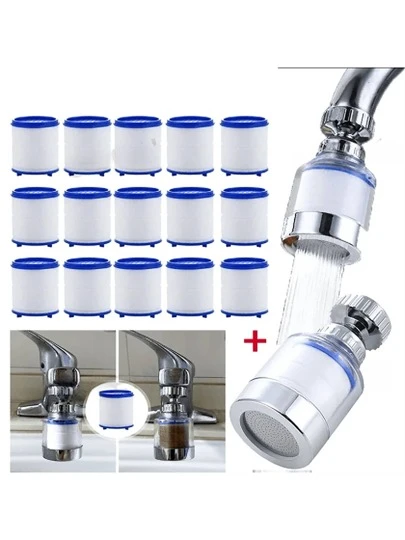 1-11pcs Faucet Water Filter Element Remove Chlorine Heavy Metals Filtered Showers Head Bath Filtration Purifier Soften Hard Water