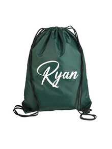 1 pezzo Sacche con coulisse in poliestere personalizzabili - colori brillanti, logo/testo personalizzato, zaini leggeri e durevoli per matrimoni, baby shower, compleanni, lauree e festival | Design accattivante con chiusura a cordoncino per fitness