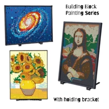 2000+ piezas de bloques de construcción para adultos, nebulosa galáctica creativa, Mona Lisa, girasol de otoño, modelo de ladrillo de alta dificultad de 2.5 mm de partículas micro, decoración del hogar, regalo de Navidad/Halloween/Día de San Valentín/Año Nuevo