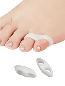 Soft Gel Toe Separators, For Foot Care - Flexible Gel Toe Seperators For Yoga And Everyday Relaxation - 2 Loops, Reusable Design - Toe Separators, Fits Men And Women - Multicolor - View 19