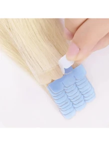 Tape In Human Hair Extensions 12"-24" Mini Tape Hair Extension Straight 10pcs Machine Remy Invisible Adhesive Tape Hair Halloween Costumes
