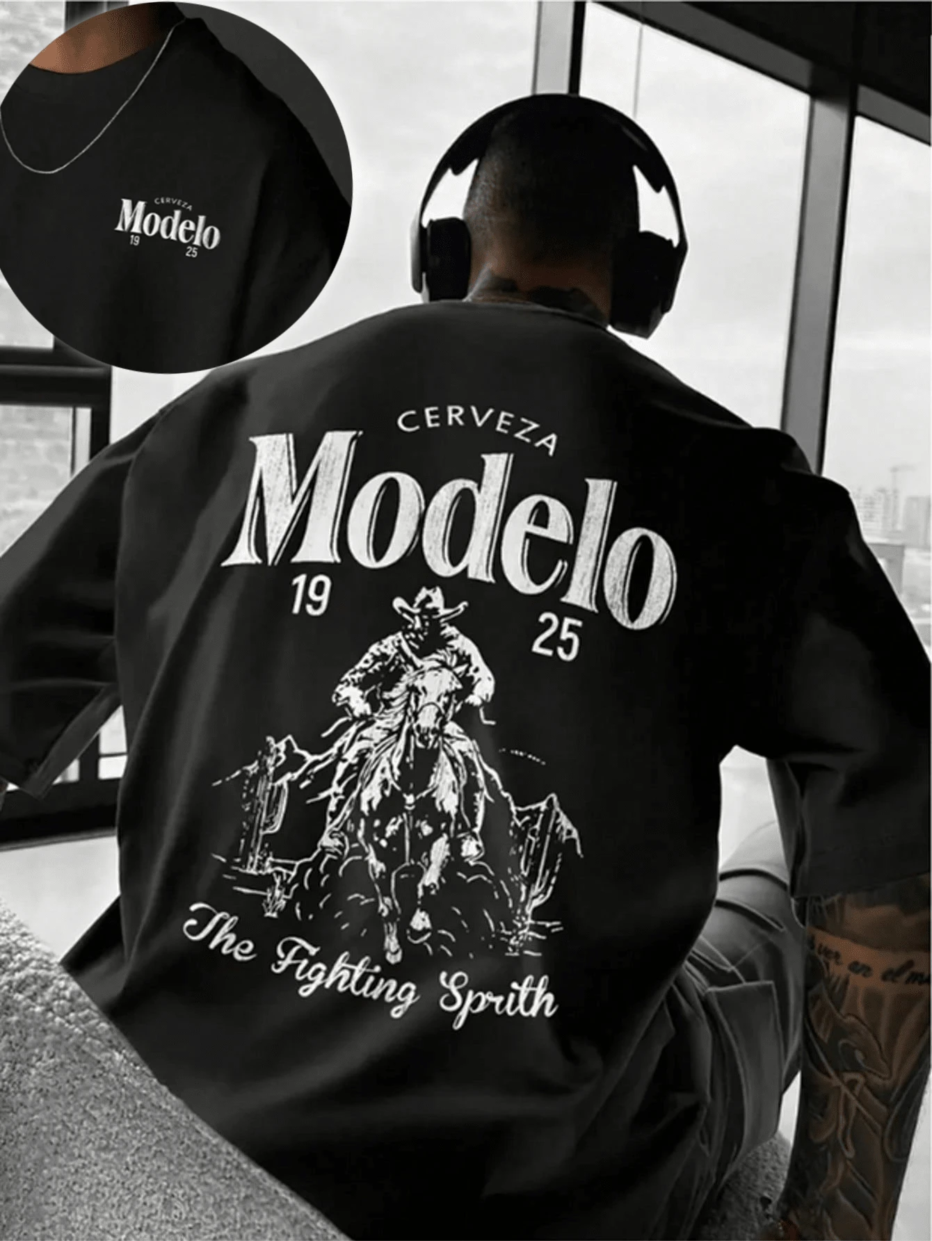 100% Cotton Men's Breathable Short-Sleeved T-Shirt, Western Retro Cowboy Knight Letter Slogan Pattern, Fashionable And Casual Men's Clothing For All Seasons, 180 Grams Of Soft And Comfortable Cotton, Versatile And Durable Men's Short-Sleeved