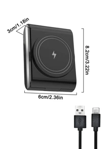 无线充电器，磁性无线充电器支架，无线 Mag-Fast 充电站，兼容 16 15 14 13 12 Pro Max Plus、Watch 系列和 Air Pods 4 3 2 Pro 无线充电站（白色/黑色）适用于办公室、宿舍和家用手机充电器