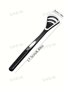10/1pc Portable Tongue Cleaner Scraper, Tongue Coating Remover For Bad Breath - Black - View 5