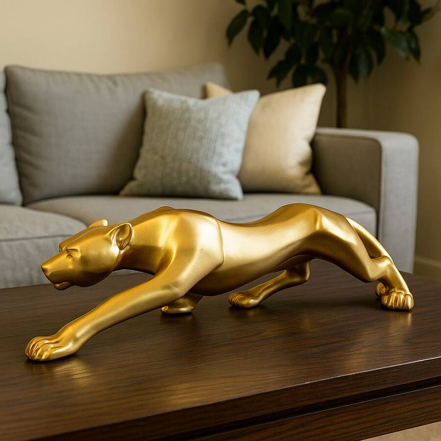Figurine Jaguar Decoration - 金色 - 查看 1