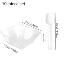 Disposable Plastic Mousse Dessert Cup, 4-Compartment Plates, Sauce Dish, Cake And Dessert Tray