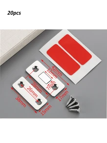 Magnetic Connectors For Cabinets. These Ultra-Thin Magnetic Latches Are Used For Drawer Magnetically Bonded Cabinet Locks For Magnetic Closure, Suitable For Kitchen Cabinet Doors And Magnetic Door Closers.