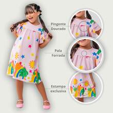 Children's Dress Girl  Themed Enchanted Garden Bees Butterflies Graduation Fashion Blogger Fresh For Party Birthday Everyday Casual Teen Girl's Clothing Wedding Printed Loose Summer Floral - 藕粉色 - 查看 7