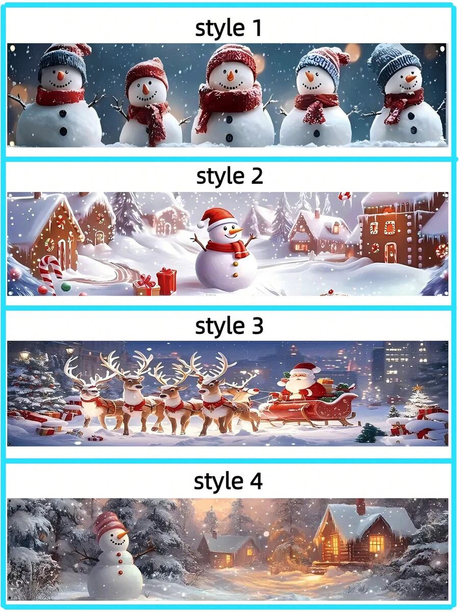 1pc Christmas Decoration Background Banner, Polyester Material, Merry Christmas Party, Photo & Photography Prop Backdrop, Indoor/Outdoor Decor, Wall, Home, Yard Ornament, Anniversary, New Year Christmas Holiday Party Pennant