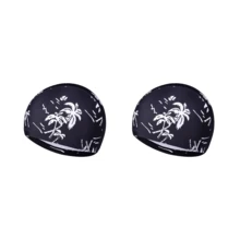 Gorro de natación de tela estampada, de secado rápido, transpirable y con estilo, para hombres y mujeres adultos, esenciales y accesorios de playa, flotador de piscina