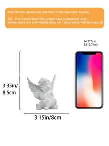 1 Creative Resin Little Angel White Angel Statue, Garden Sleeping Little Angel Statue For Indoor And Outdoor Home Decoration, Cute And Lovely Corner Sculpture Commemorative Statue (White) Christmas Decorations Room Decor Christmas