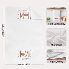 2pcs Minimalist Autumn Pumpkin Pattern Kitchen Towels, Soft Polyester Material Dish Cloths, Suitable For Kitchen Decor, Cleaning, Holiday Party Decoration, Kitchen & Bathroom Essentials, Home Decor, Housewarming Gift - Multicolor - View 5