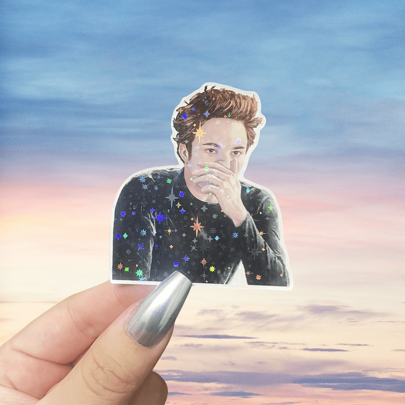 Edward Cullen Twilight Vinyl Car Sticker - Glittery Design, Romantic Couple Illustration, Perfect For Twilight Fans, Car Decoration Romantic Illustration Durable Vinyl Sticker, Twilight