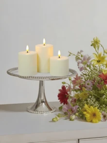 3pcs Remote Control LED Flickering Electronic Candle Lights - Battery Powered Night Lights, Realistic Candle Design Suitable For Birthday, Wedding, Home Decor, Party Events, Proposal, Christmas, Valentine's Day, Candle Lighting, Flame Effect Lighting - ánh sáng trắng ấm áp - Xem 2
