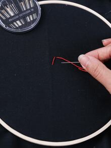 1pc 30x30cm Colorful Embroidery Fabric, Pre-Cut Square Embroidery Cloth For High-End Embroidery And Quilting - Multicolor - View 6