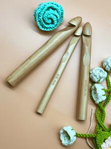 Ganci da uncinetto in bambù di grandi dimensioni - 15mm/20mm/25mm, manico extra largo, per realizzare coperte all'uncinetto e altri grandi progetti di maglia