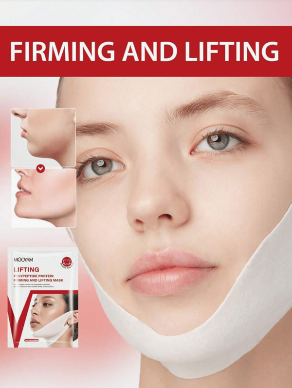 5pcs Lifting & Firming Facial Mask, Moisturizing & Tightening Skin, Lifting Chin, Creating V-Shape Face, Anti-Wrinkle Lifting, Restoring Skin Elasticity, V-Line Ear Lifting