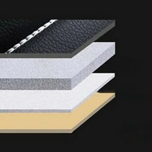 2/5 Seats PU Leather&Fabric Car Seat Covers Front Rear Protector Universal Breathable Side Airbag Compatible All Season Easy To Install - 黑色和米色 - 查看 5