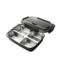 1 buah Kotak Bekal Stainless Steel, 1 buah Kotak Bekal Anti Bocor Stainless Steel 304 Tahan Lama, Kotak Bento 3 Kompartemen, Dilengkapi dengan Peralatan Makan Stainless Steel, Mudah Dibersihkan, Ideal untuk Sekolah dan Kerja - MultiWarna - View 19