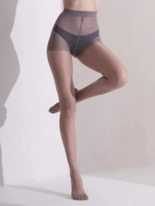 1 Pair Women's 0D Ultra-Thin Breathable Grey Stockings - Grey - View 2