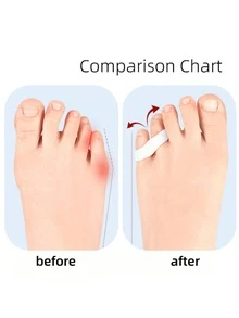 Soft Gel Toe Separators, For Foot Care - Flexible Gel Toe Seperators For Yoga And Everyday Relaxation - 2 Loops, Reusable Design - Toe Separators, Fits Men And Women - Multicolor - View 4