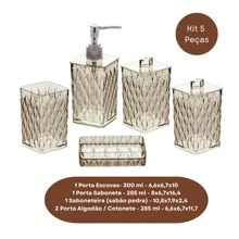 Glamour 5-Piece Bathroom Accessories Kit