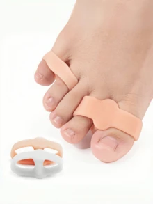 Soft Gel Toe Separators, For Foot Care - Flexible Gel Toe Seperators For Yoga And Everyday Relaxation - 2 Loops, Reusable Design - Toe Separators, Fits Men And Women - Multicolor - View 2
