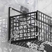 Estantería de hierro para cocina, baño, cesta de almacenamiento de gran capacidad montada en la pared, fácil de instalar sin taladrar, adecuada para cocina, baño, dormitorio, vuelta al colegio, Acción de Gracias, Halloween, regalos de Navidad, regalos de Halloween