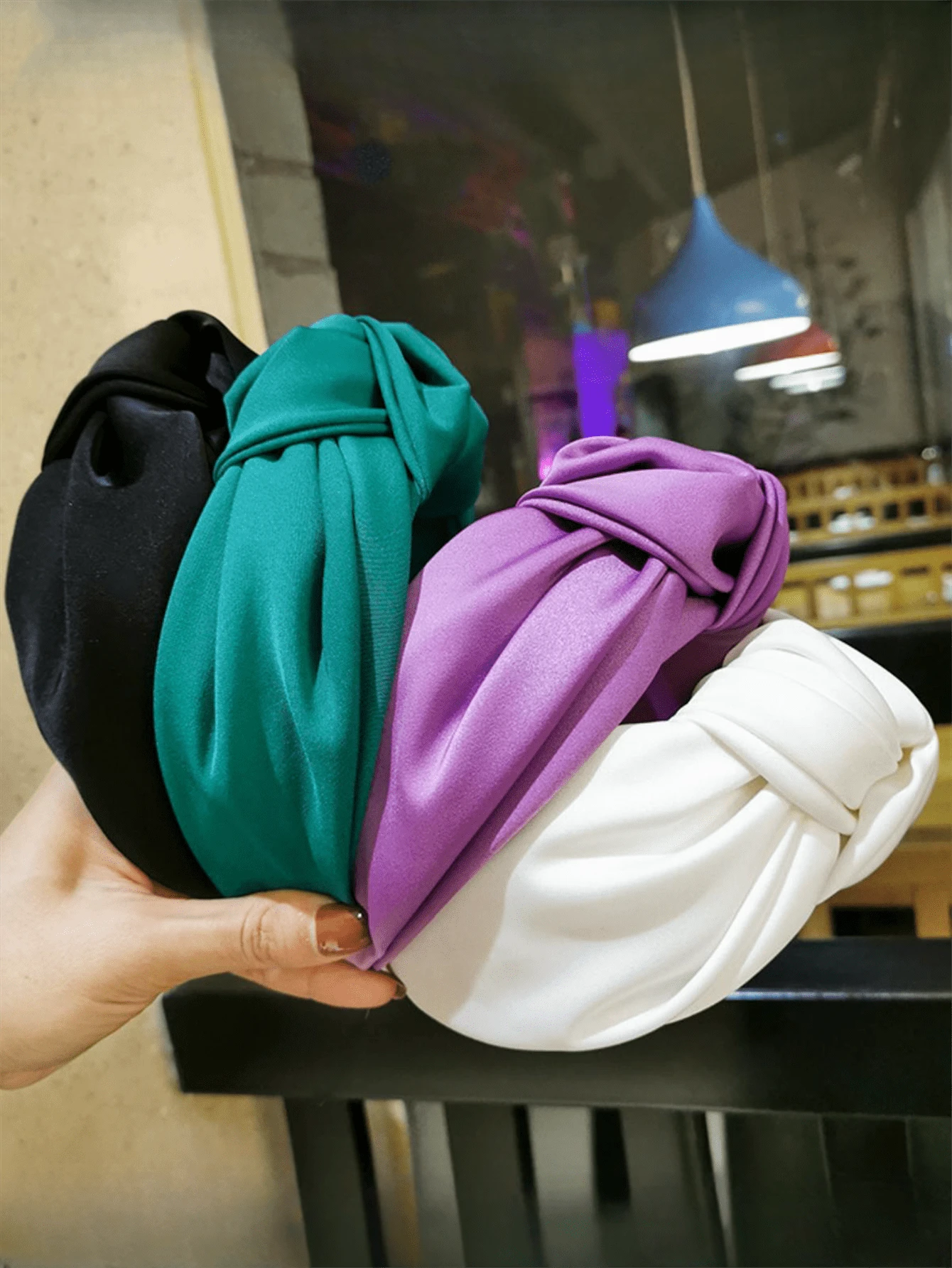 1/2/4pcs French Cross-Border Europe And The United States New Headband With INS Texture Satin Headdress Hair Clip Wide-Brimmed Knot Hair Band To Go Out With A Party Trip ,Hair Hoop Hairband For Women Hair Accessories Head Accessories,Summer,Holiday,Travel - Multicolor - View 1