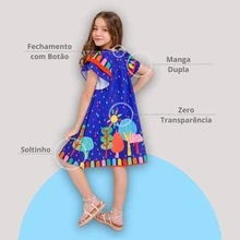 Children's Dress Girl  Themed Enchanted Garden Bees Butterflies Graduation Fashion Blogger Fresh For Party Birthday Everyday Casual Teen Girl's Clothing Wedding Printed Loose Summer Floral - 寶藍色 - 查看 8