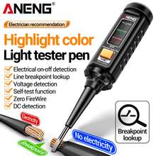 Screwdriver ANENG B15 One Word Electronic Screwdriver Induction Test Pen High Brightness Color Light AC Voltage Tester Professional Test Tools