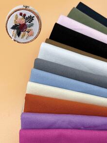 1pc 30x30cm Colorful Embroidery Fabric, Pre-Cut Square Embroidery Cloth For High-End Embroidery And Quilting - Multicolor - View 1