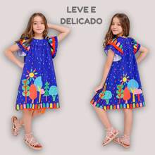 Children's Dress Girl  Themed Enchanted Garden Bees Butterflies Graduation Fashion Blogger Fresh For Party Birthday Everyday Casual Teen Girl's Clothing Wedding Printed Loose Summer Floral - 寶藍色 - 查看 9